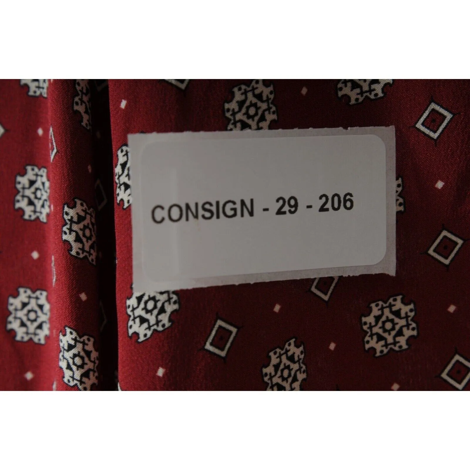 Diamond Checkered Button Down Shirt Red Black Silk